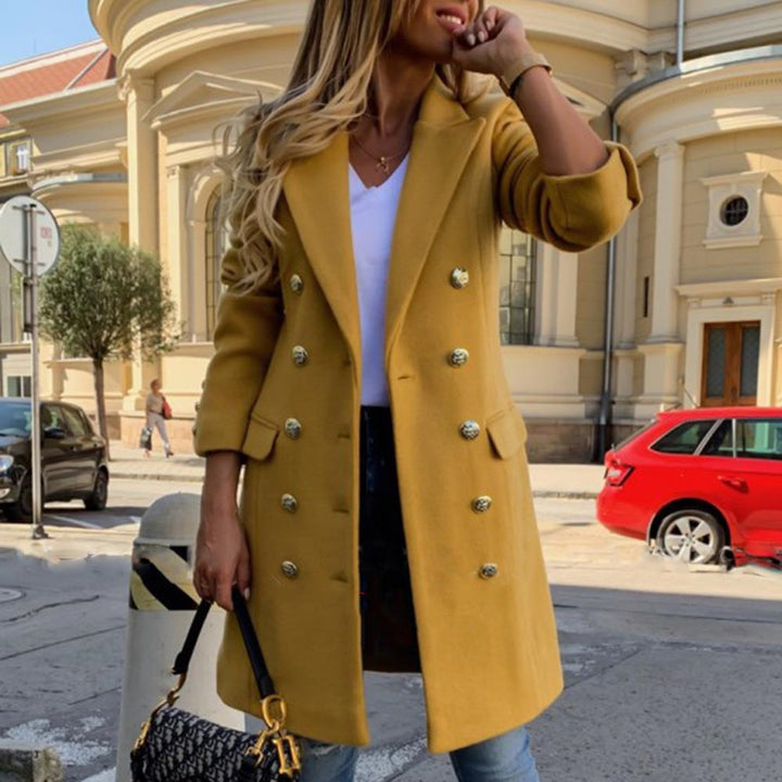 Double or single-breasted wool coat for women Amarae