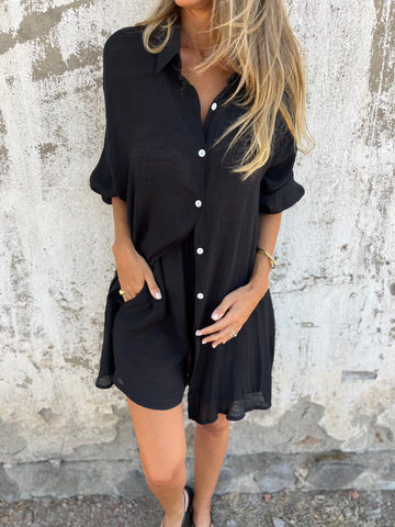 Shirt dress for women with practical side pockets Lune London