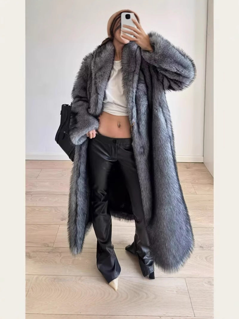Oversized faux fur coat for women Lune London