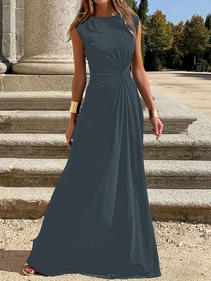 Women Elegant Evening Dress with Stylish Pleats and Figure-Hugging Cut Lune London