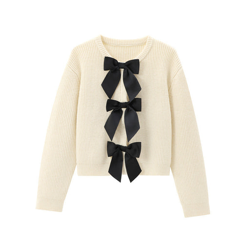 Ladies elegant sweater with bow details Amarae