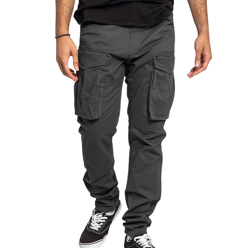Men's cargo pants with multifunctional side pockets and elastic waistband Lune London