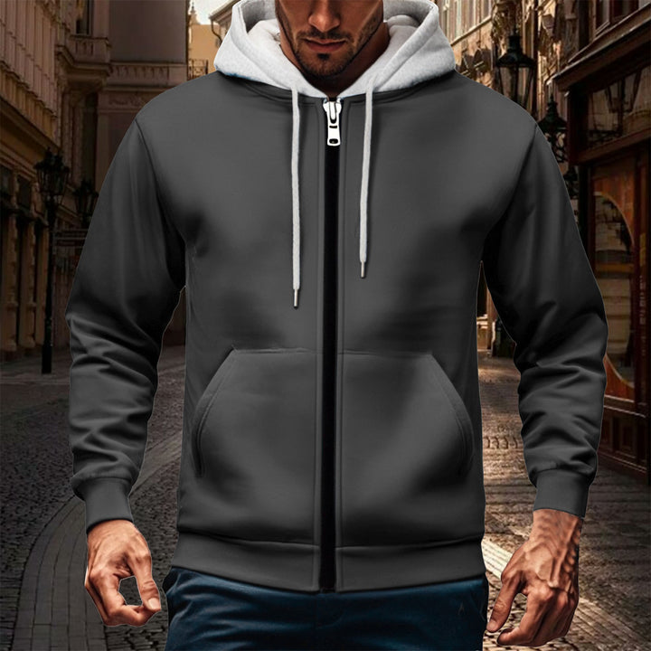 Sporty hooded jacket for men with an innovative treatment of the inner lining Lune London