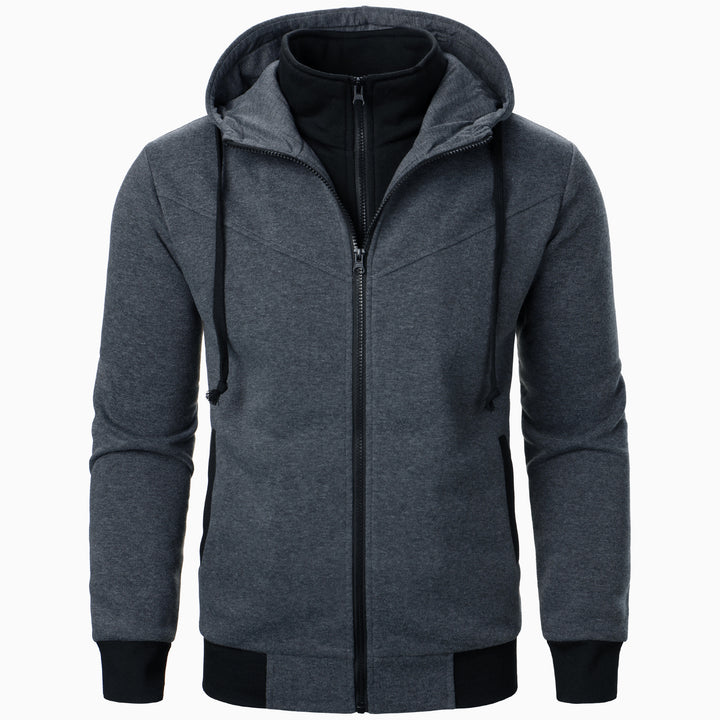 Men's sporty hooded jacket with double-layer design and modern accents Lune London