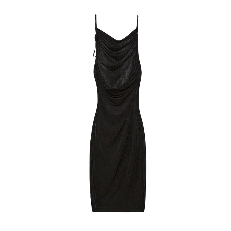 Fitted dress with ruffles for women with adjustable straps Lune London