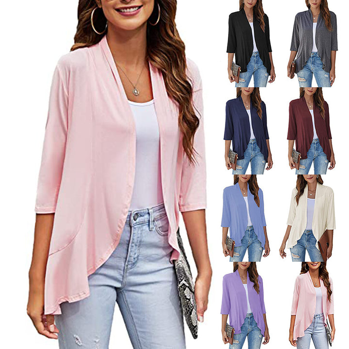 Cardigan for women with an open front design and practical pockets Lune London