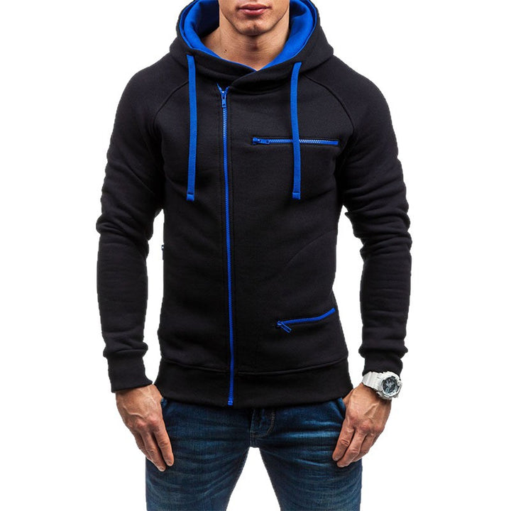 Men's sporty hoodie with contrasting zips Lune London