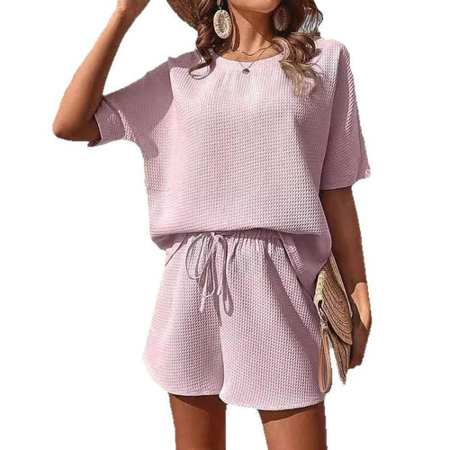 Women Short Jumpsuit in Waffle Texture Amarae