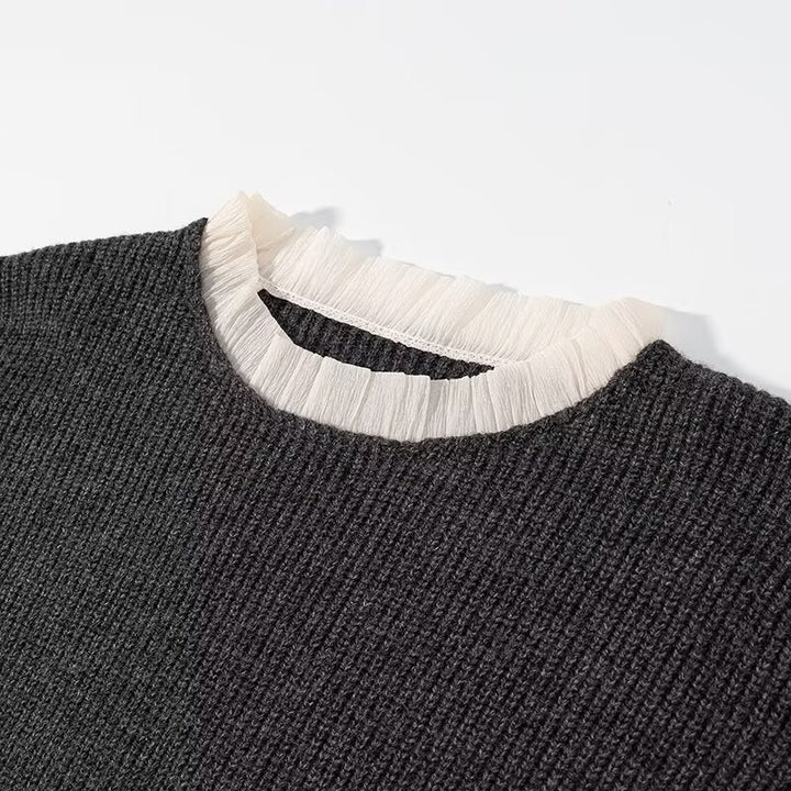 Ensemble tricoté pour femmes avec ourlet volant de haute qualité Chic & Stil