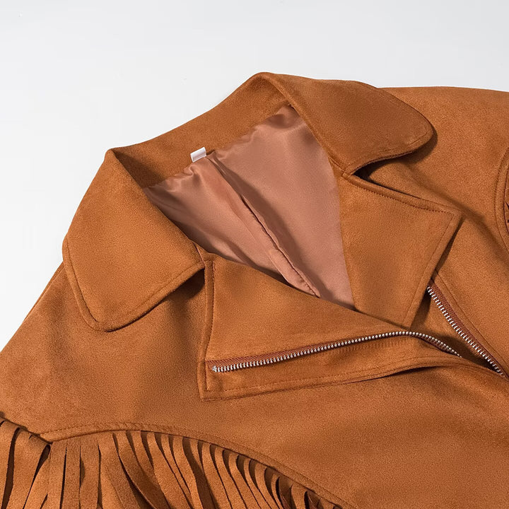 Fringed jacket for women in a chic western style