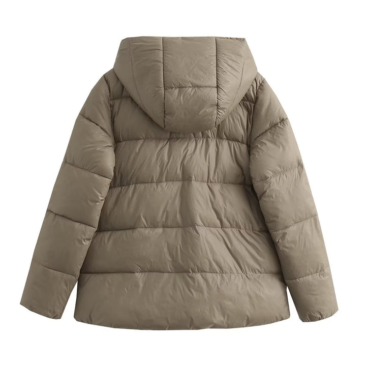 Ladies insulating jacket in synthetic fibers with removable hood Lune London
