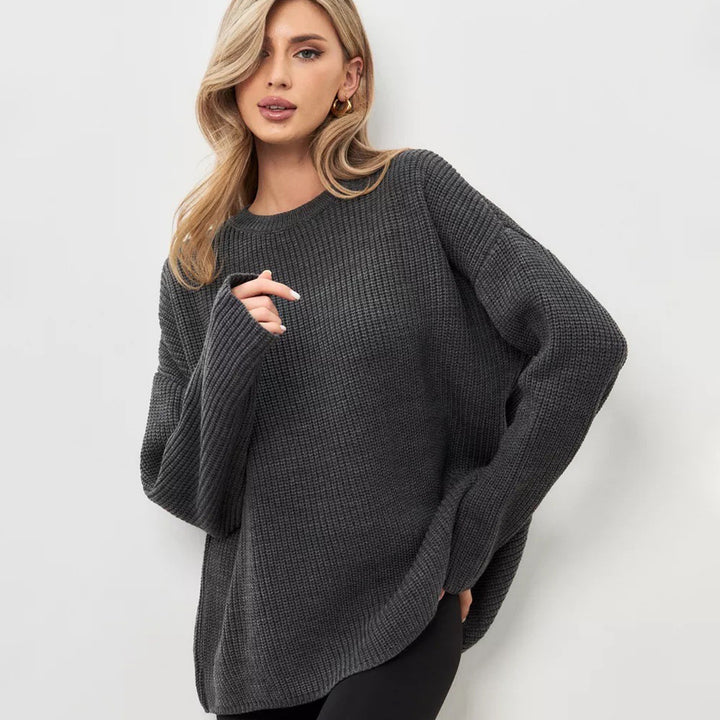 Oversized sweater for women with textured knit and loose fit Lune London