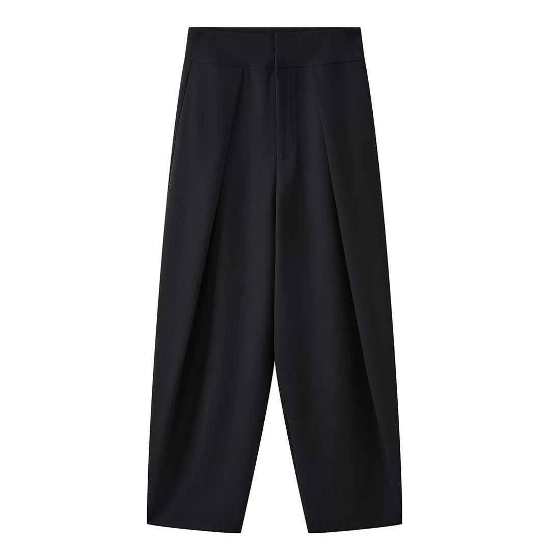 Women's Boxy Blazer with Oversized Sleeves and High-Waist Balloon Pants Set Amarae