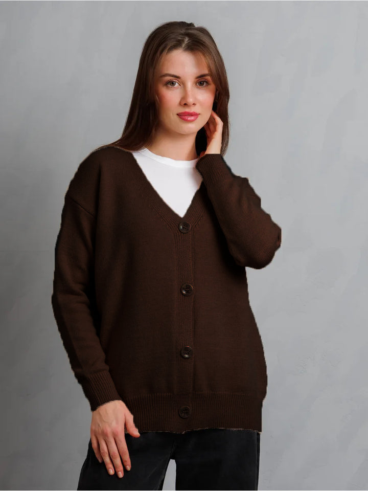 Cardigan femme avec boutons et décolleté en V profond Chic & Stil