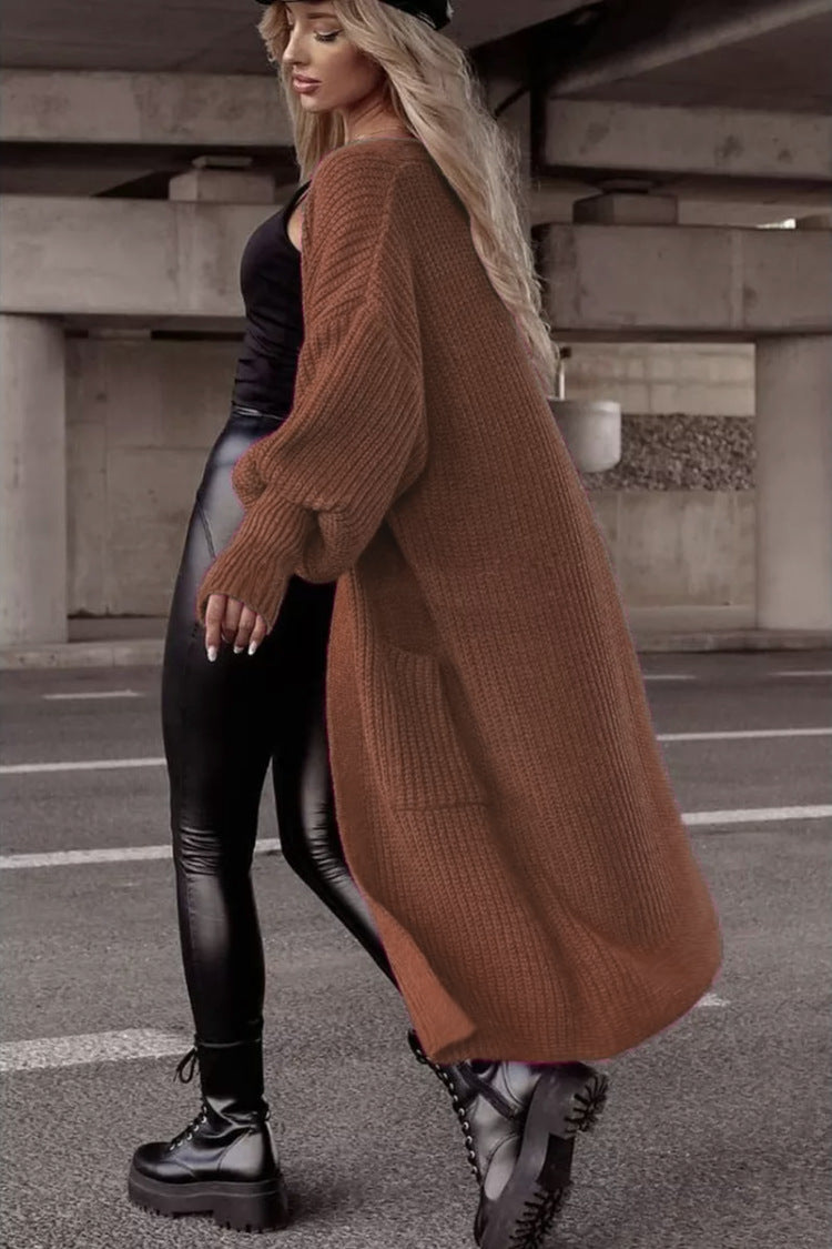 Ladies Large Chic Knit Coat