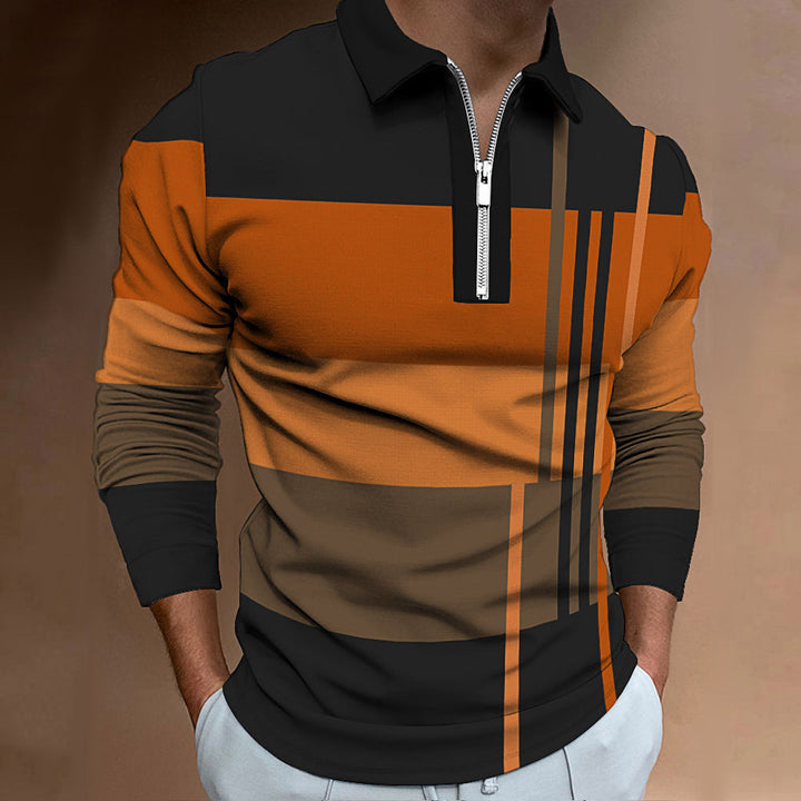 Men's polo with high collar Lune London