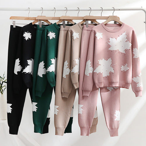 Casual loungewear set for women with floral design and elastic waistband Amarae