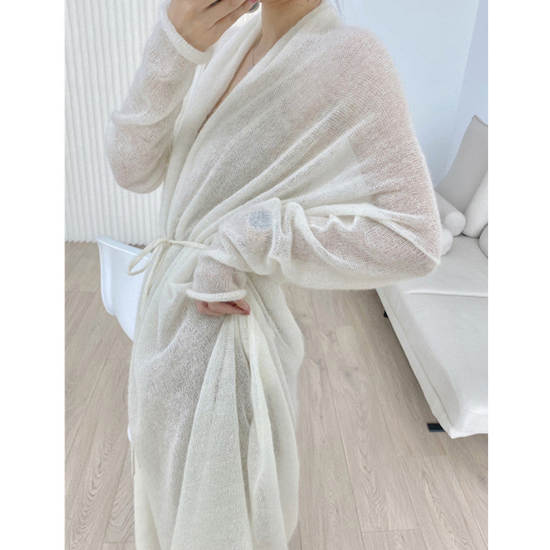Lightweight kimono dress for women with belt Lune London