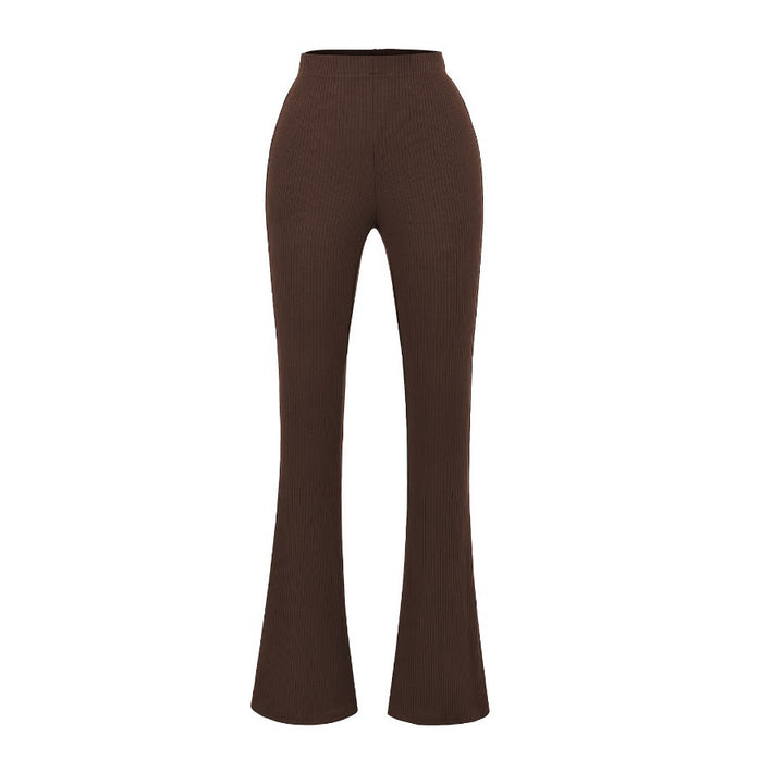 Elegant flared pants for women in high-quality elastic stretch material with high waist Lune London