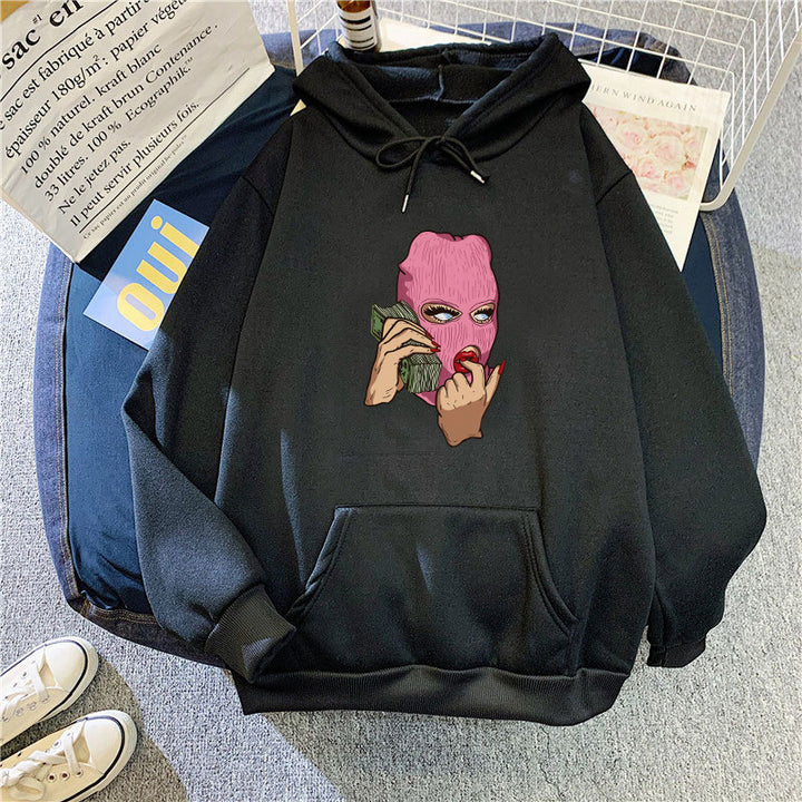 Ladies hoodie with artistic graphic design Chic & Stil