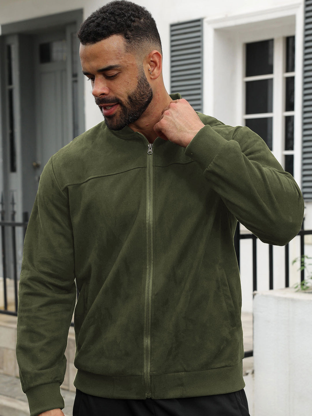 Casual track jacket for men with a sporty design and practical pockets Lune London