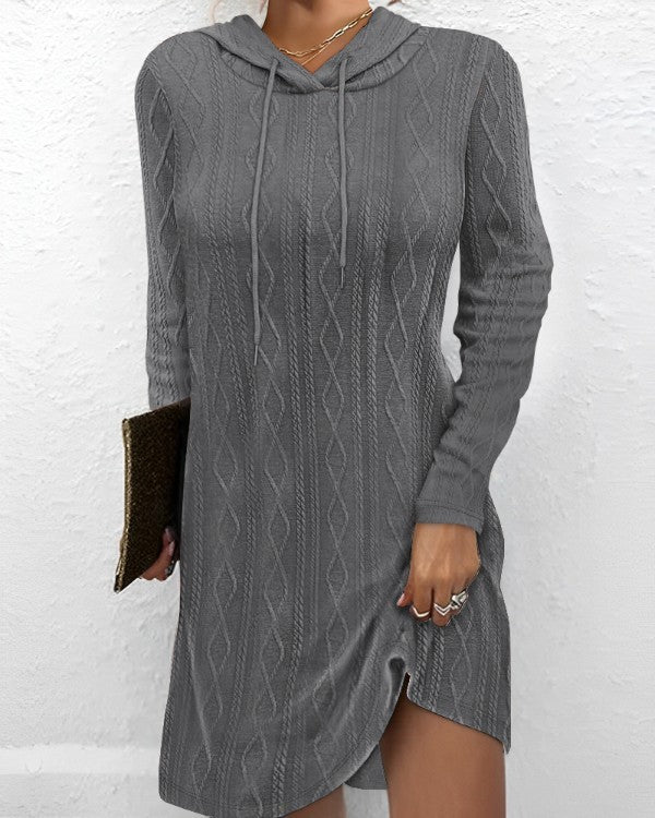 Lune London Women's Hooded Knit Dress