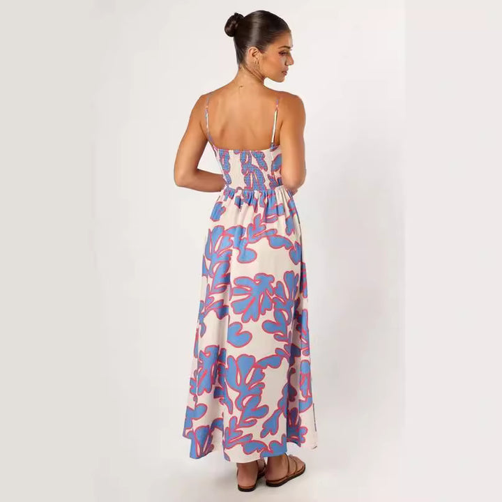 Ladies Floral Maxi Dress Fluid Lune London