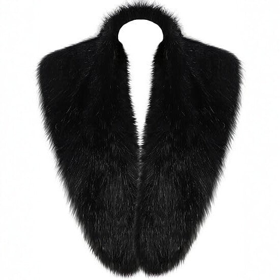 Ladies luxurious faux fur stole in loop design with voluminous shawl collar Amarae