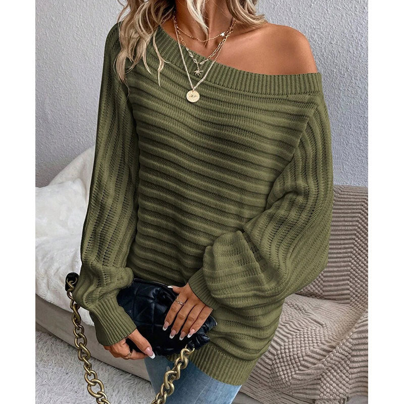 Ladies Oversized Ribbed Structure Sweater Lune London