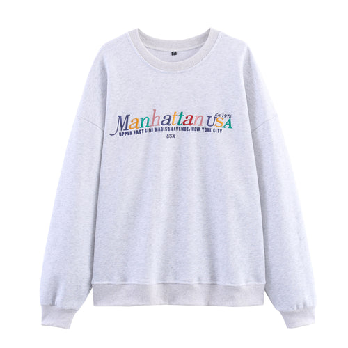 Ladies Oversized Sweatshirt with Colorful Logo Amarae