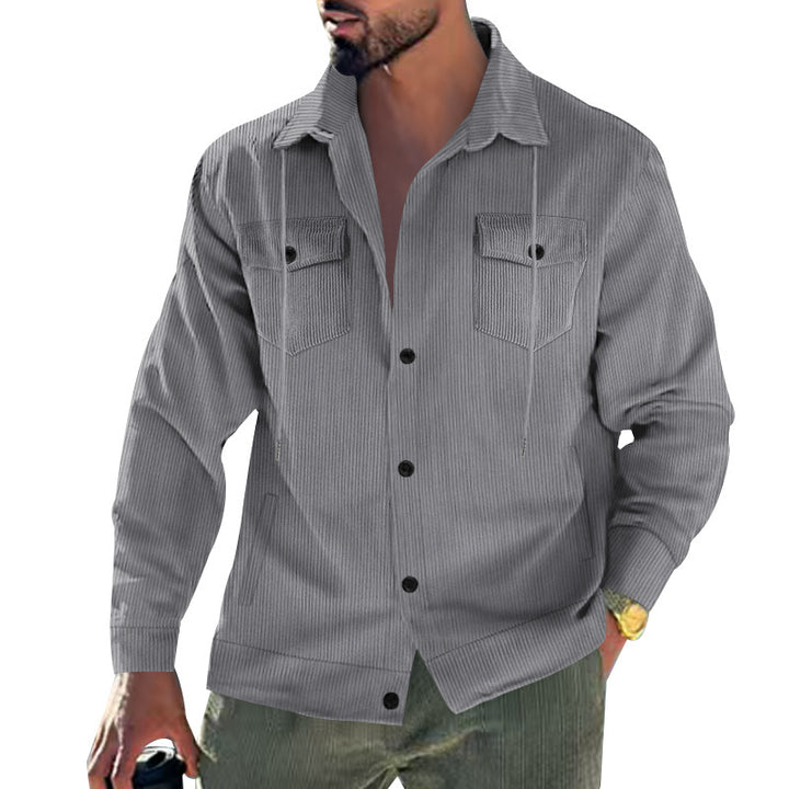 Structured corduroy jacket for men with practical pockets Lune London