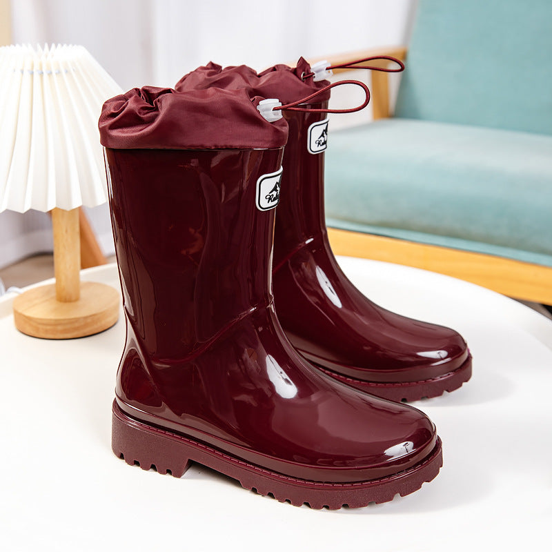 Women's High-Quality and Stylish Rubber Boots with Adjustable Lacing System Lune London