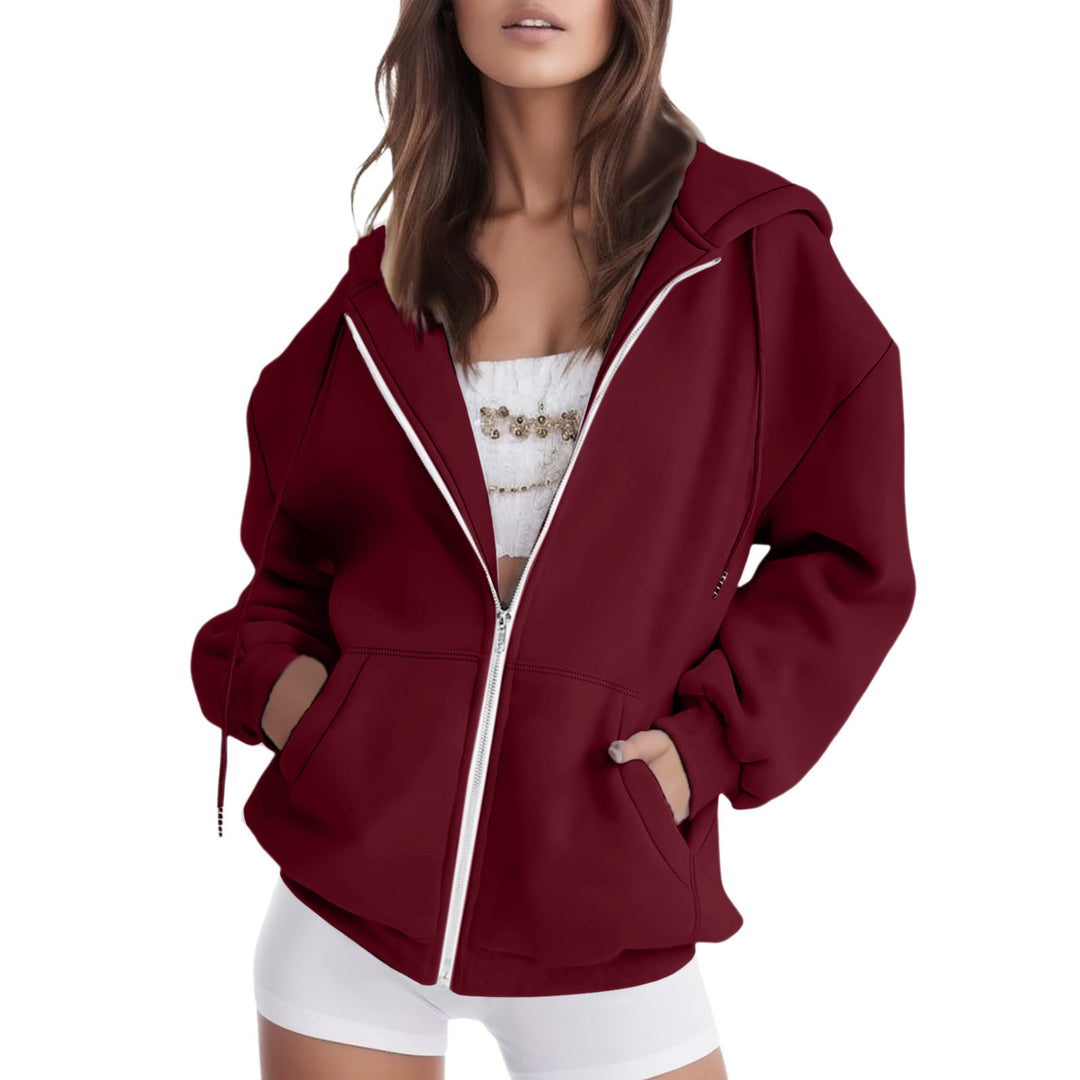 Ladies oversized hooded jacket with practical pockets Amarae