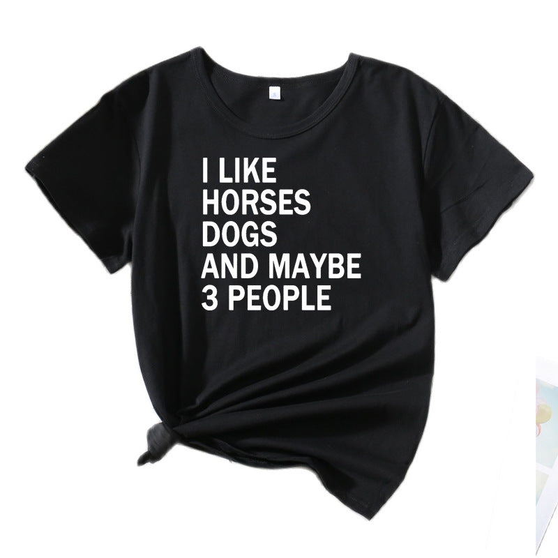 Casual women's T-shirt with quote Lune London
