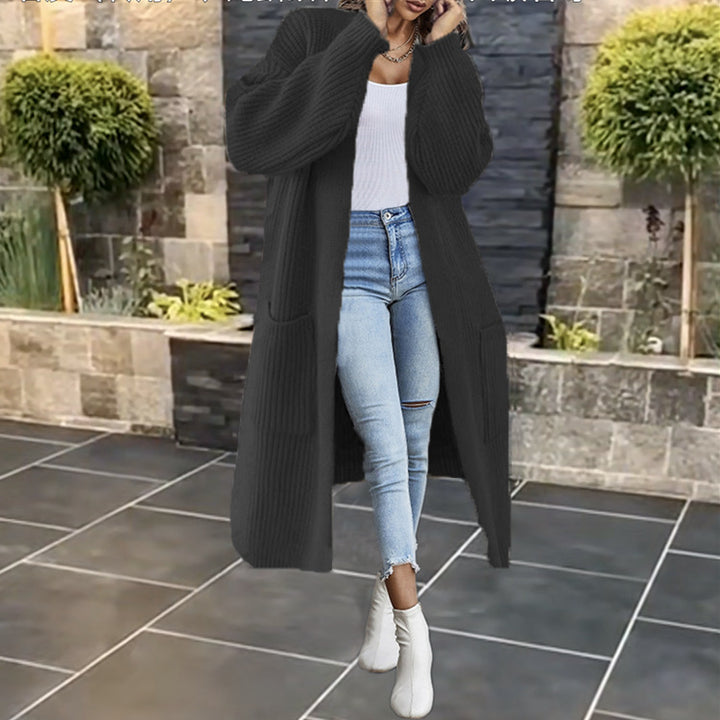Women Elegant and Comfortable Knit Coat with Deep Pockets Lune London