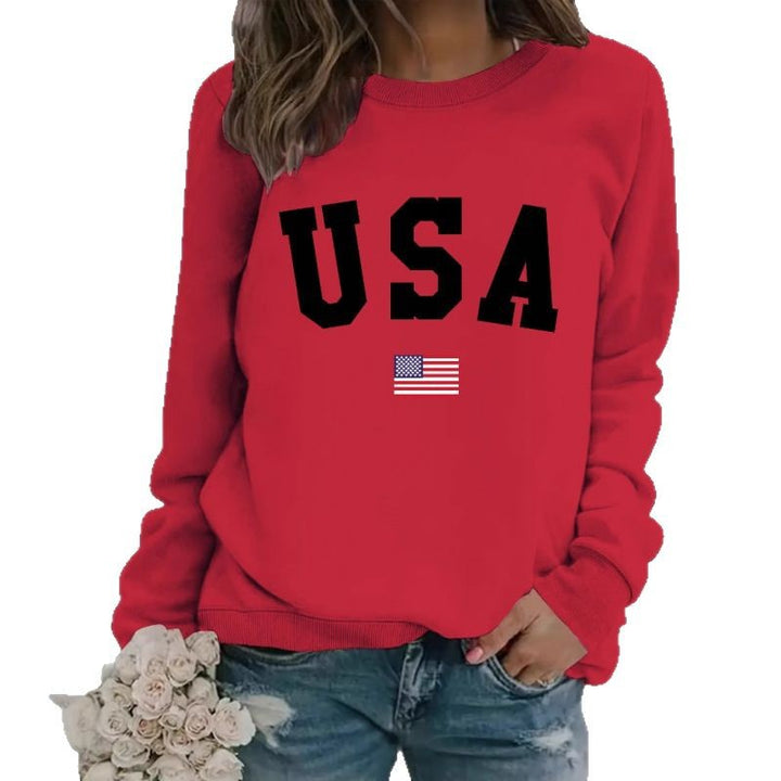 Women's sweatshirt with modern USA statement and cozy fit Lune London
