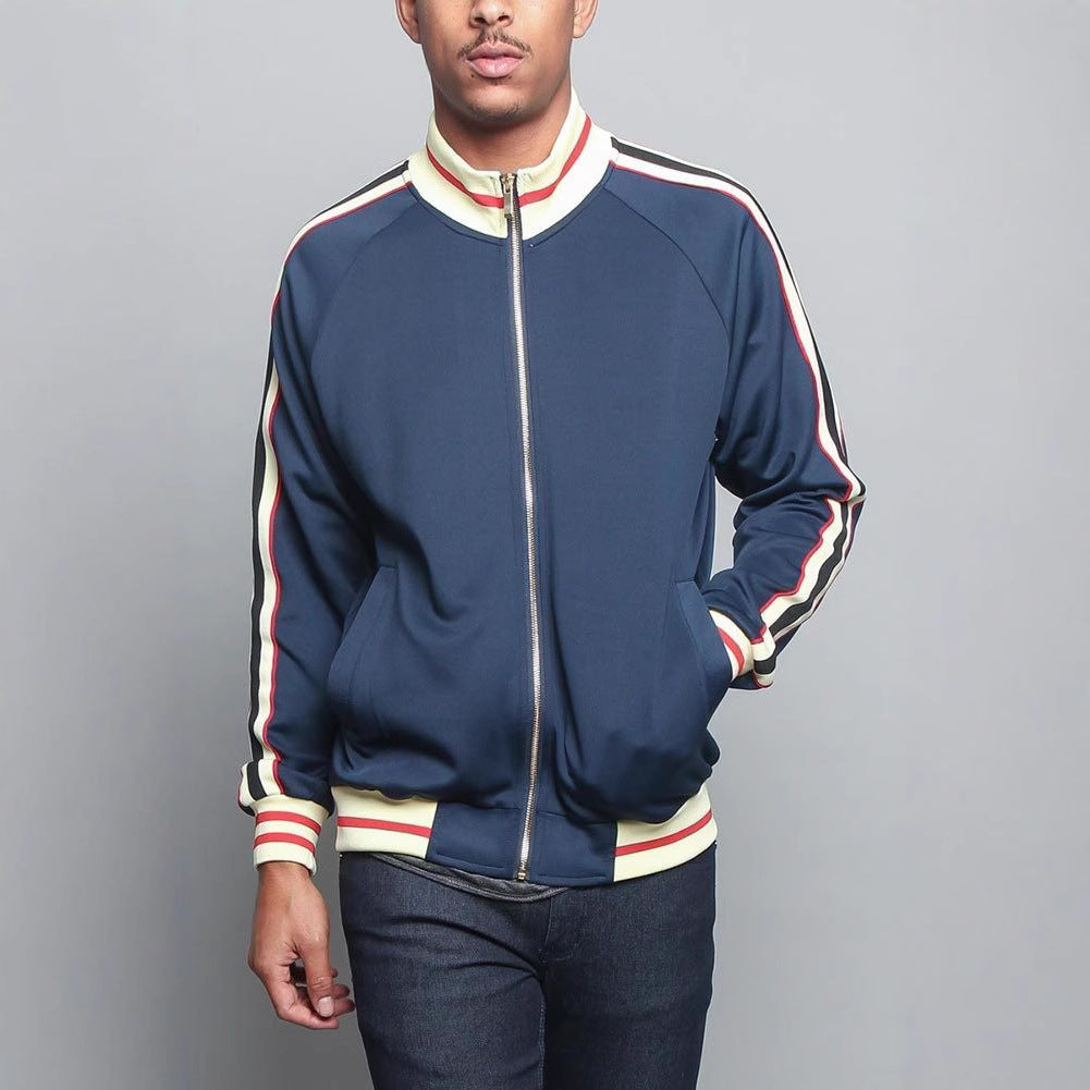 Sport jacket for men with contrasting color accents and a high-quality zipper Lune London