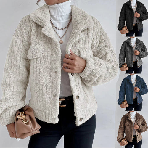 Ladies oversized soft structured fleece jacket Amarae