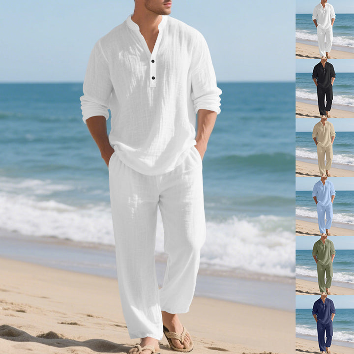 Men's casual long sleeve shirt and jogging suit Chic and Style