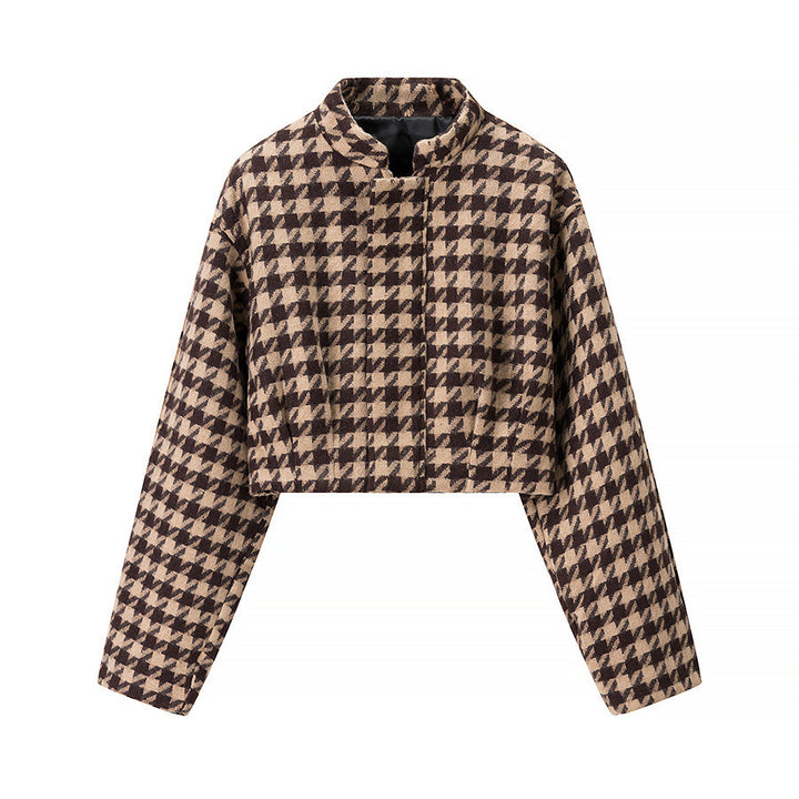 Lune London houndstooth design ladies cropped jacket