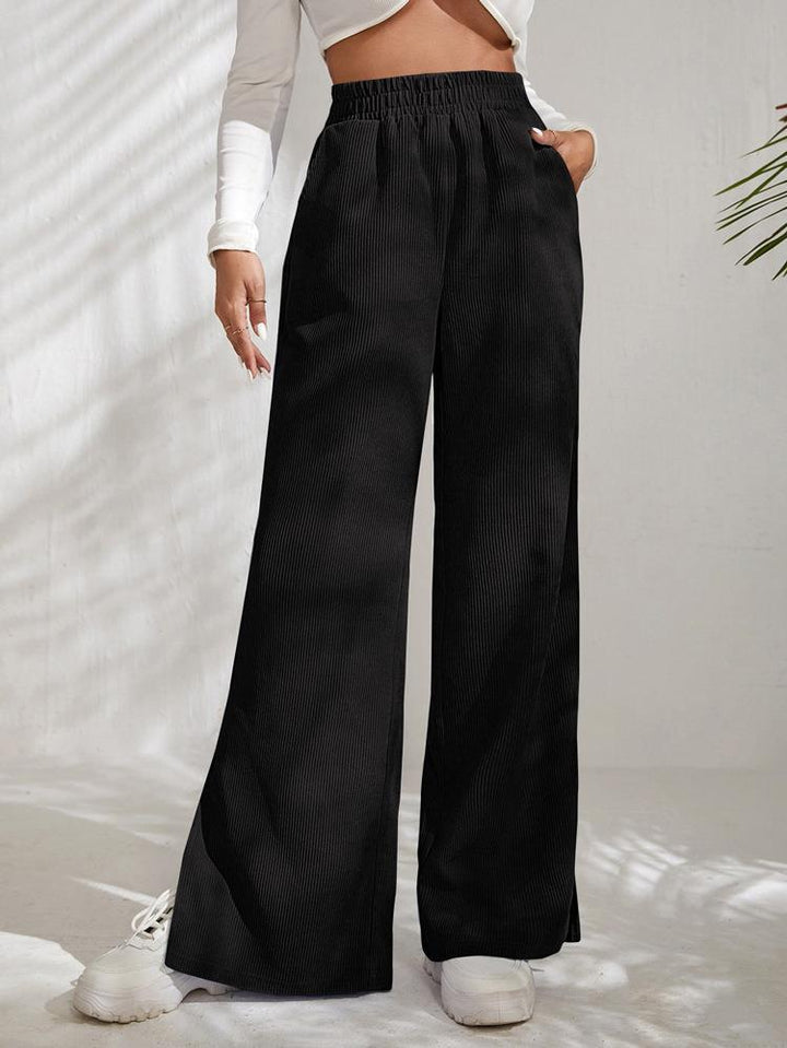High-waisted straight leg leisure pants for women Lune London