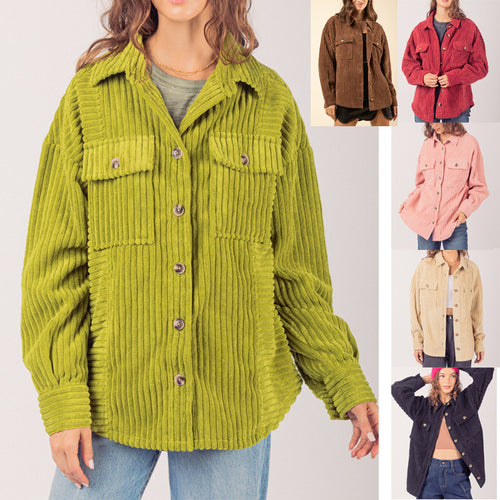 Casual corduroy jacket for women with practical pockets Amarae