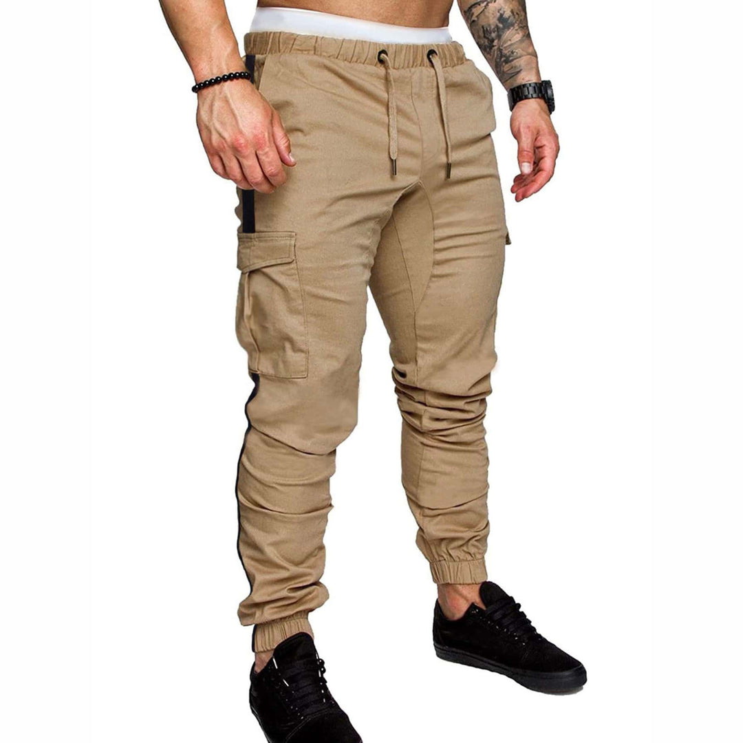 Cargo jogger pants for men with elastic waistband and practical pockets Lune London