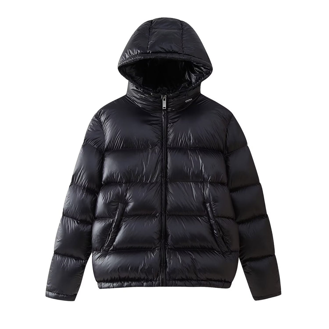 Women quilted hooded jacket with elegant quilting Lune London