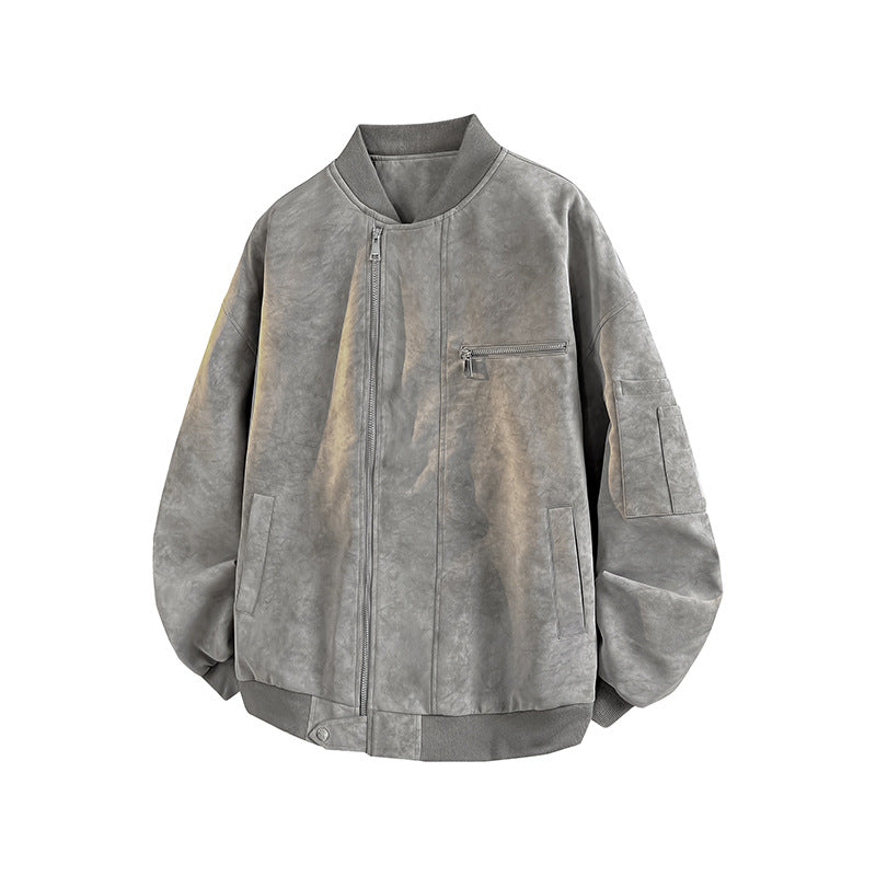 Casual oversized bomber jacket for men made from durable material with handy pockets Lune London