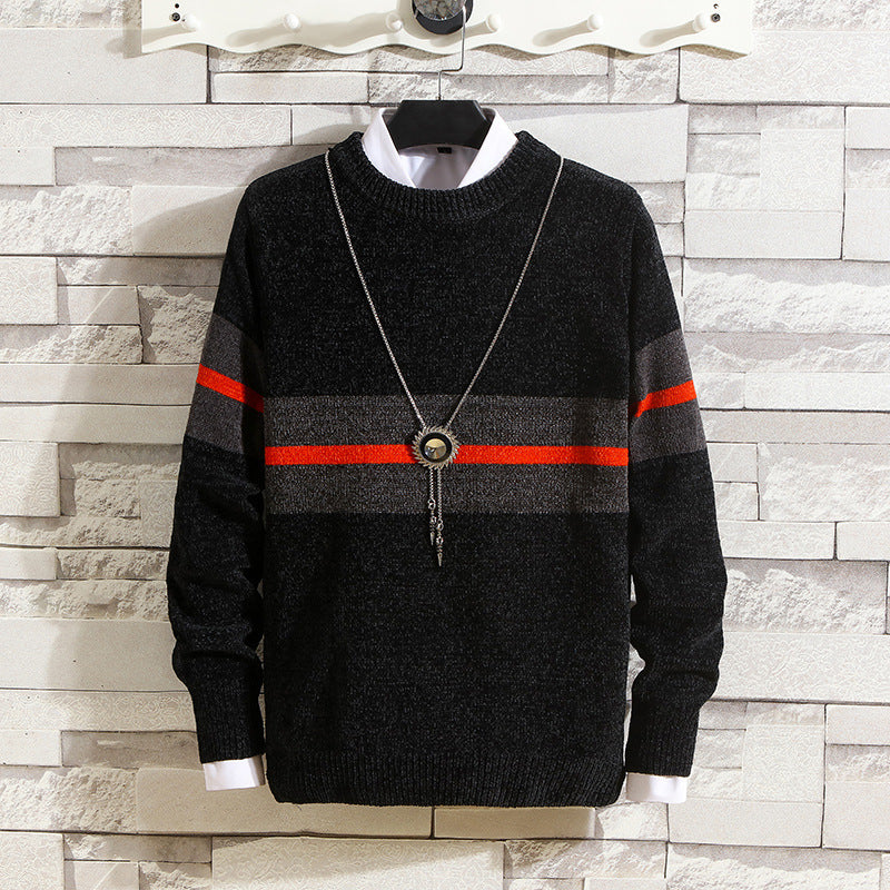 Trendy men's sweater with striped design and great comfort Lune London