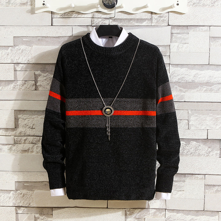 Trendy men's sweater with striped design and great comfort Lune London