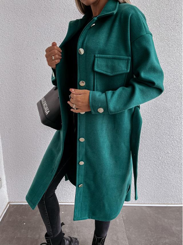 Veste surchemise stylée pour dames avec poches pratiques et fermeture à bouton pression Chic & Stil