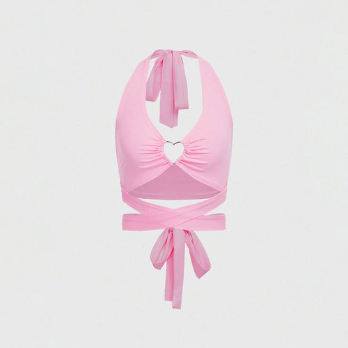 Women's bikini top with heart-shaped neckline and adjustable ties Chic & Stil