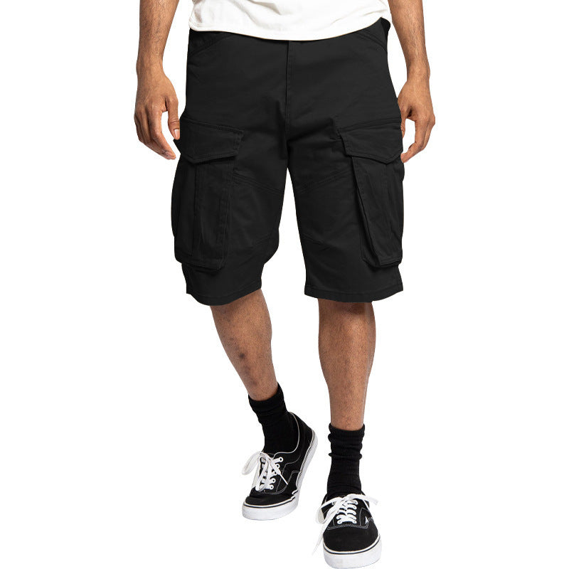 Shorts cargo pour hommes avec poches polyvalentes et taille élastique Lune London